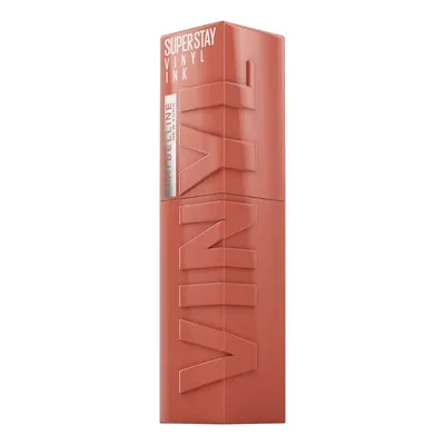 Batom Líquido Longa Duração com Efeito Gloss, Brilho Instantâneo e Acabamento Espelhado, com Fórmula Vegana e Conforto para os Lábios, Cor Golden, Maybelline SuperStay Vinyl Ink, 4,2ml