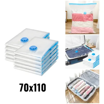 Kit 10 Sacos A Vácuo Organiza Roupa Edredom Cobertor 70x110
