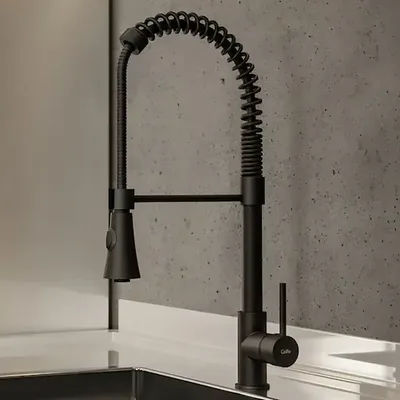 Monocomando Cozinha Bica Alta 2 Funções Preto Matte - Celite Acabamento Mate