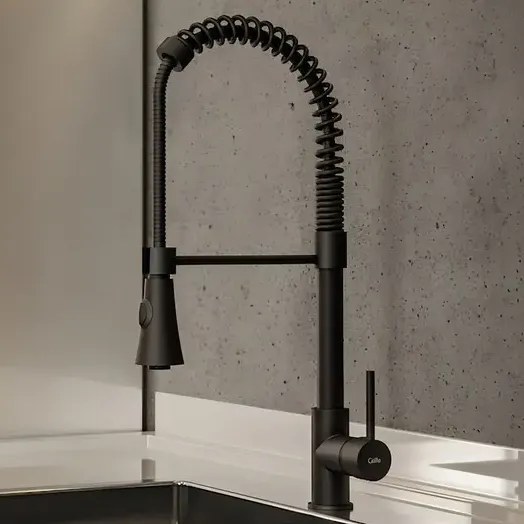 Monocomando Cozinha Bica Alta 2 Funções Preto Matte - Celite Acabamento Mate