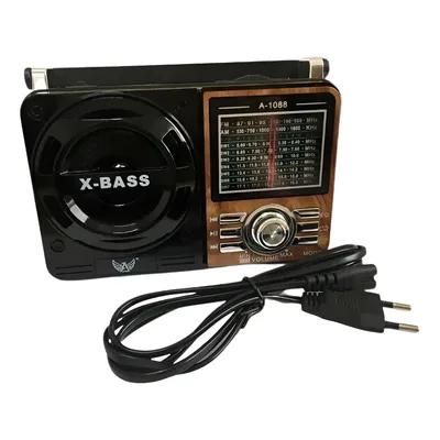 Rádio Retrô Altomex Portátil Bluetooth USB SD Analógico AM/FM/SW Marrom