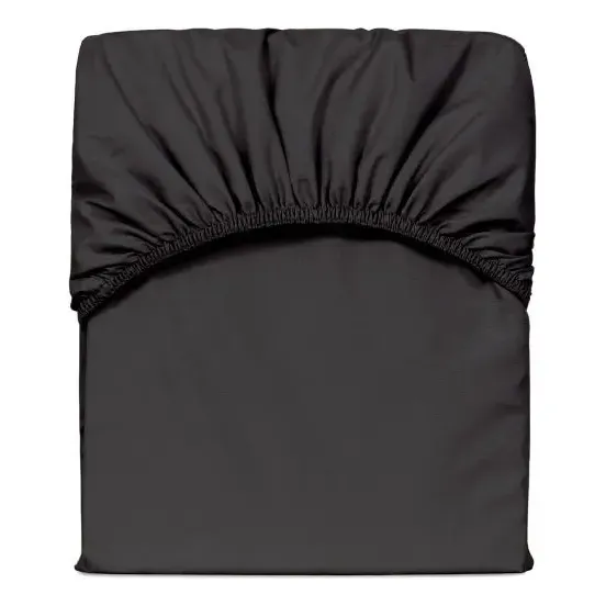 Lençol Com Elástico Casal Avulso Micropercal 200 Fios Slim Cor Preto