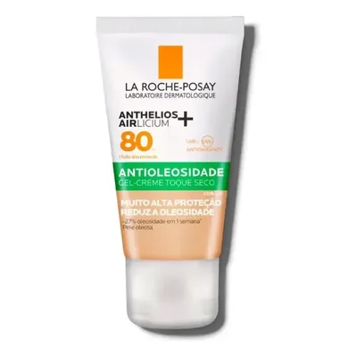 Protetor Solar Facial Antioleosidade com Cor FPS80 Controle da Oleosidade por 12h Reduz Oleosidade e Toque Seco Cor 2.0 Airlicium+ Anthelios La Roche Posay 40g