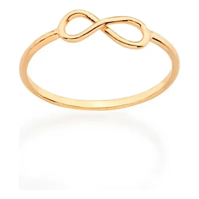 Anel Rommanel Banhado Ouro Skinny Ring Falange Símbolo Infin