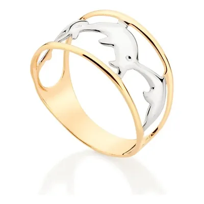 Anel Rommanel Golfinhos Em Rhodium 510863