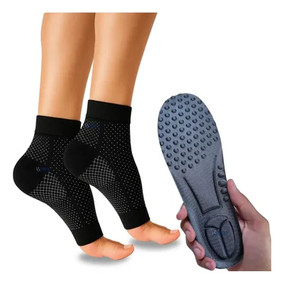 Kit Tratamento Ortopédico Meia Esporão+palmilha Anti Dor