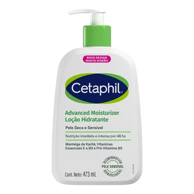 Cetaphil Loção Advanced Hidratante Corporal para Pele Seca e Sensível 473ml - Hidratação 48h