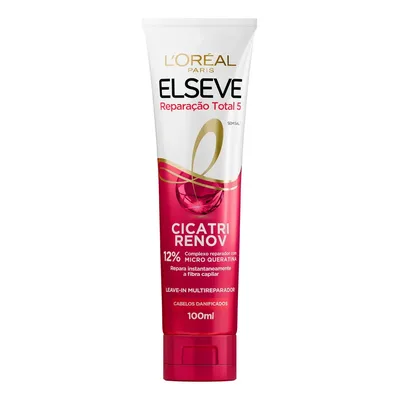 Leave-in de Tratamento com Reparação Imediata 10 em 1 e Proteção Térmica Elseve Cicatri Renov L'Oréal Paris 100ml