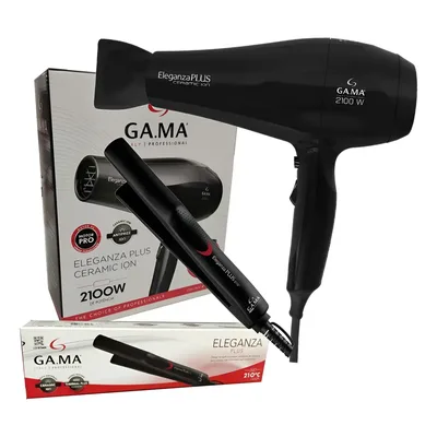 Kit Secador 2100w + Chapinha 210°c Gama Italy Eleganza Plus