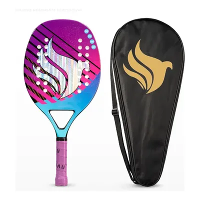 Raquete Beach Tennis Pichau Midnight Miami, Fibra de Vidro, EVA 15, 310-320g, Leve e Confortável