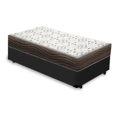 Cama Box + Colchão De Solteiro Ortobom D45 - Iso 150 - 88cm
