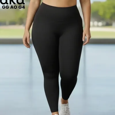 Calça Legging Plus Size Feminina Zero Transparência Cós Alto