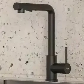 Monocomando Celite Prática Mesa Bica L Preto Matte Acabamento Fosco