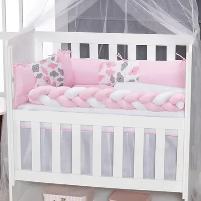 Kit Mini Berço Menina Menino 9 Peças Com Saia