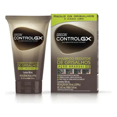 Shampoo Redutor de Grisalhos Grecin Control GX Para Todas os Tons Cabelo 118ml