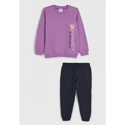 Conjunto Inverno Lilás Moletom Flanelado Bebe Menina Malwee