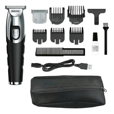 Aparador Cabelo Barba Pelos Sem Fio Wahl Beard Trimmer Usb C Cor Prateado