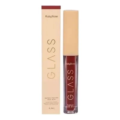 Batom Líquido Soft Blur Linha Glass Ruby Rose 8 Opções Cores Cor Bg08
