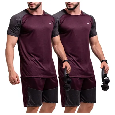 Kit 2 Conjuntos Masculinos Para Academia Fitness Corrida Dry