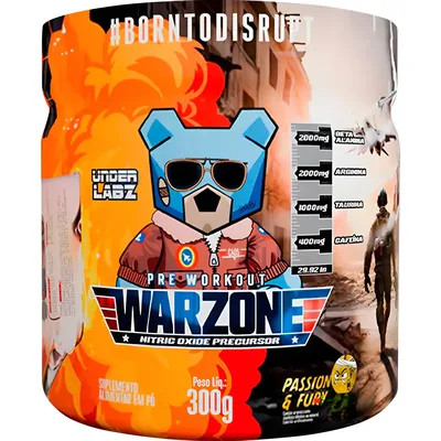 Warzone Under Labz Pré Treino Beta Alanina Cafeína 300g