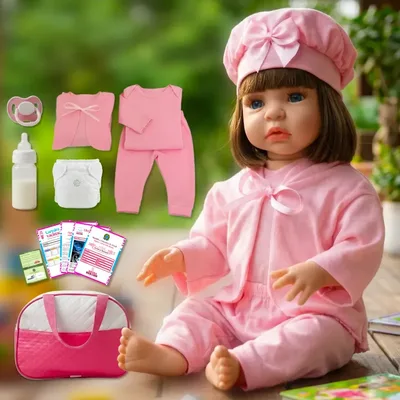 Bebê Reborn Silicone Boneca Com Bolsa Maternidade Original
