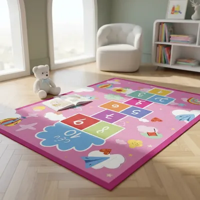 Tapete Para Quarto Infantil Grande Antiderrapente Atividades