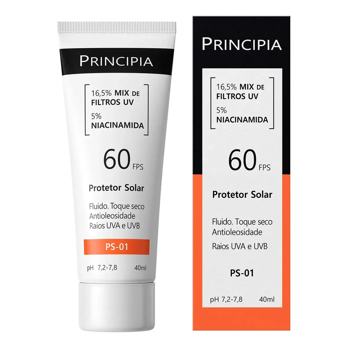 Principia PS-01 Protetor Solar Facial FPS 60 40 ml