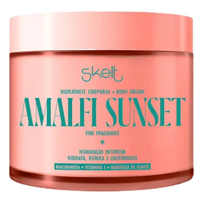 Skelt Hidratante Amalfi Sunset 200g | Hidrata o Corpo, Vitamina E, Manteiga de Karité, Pele Hidratada por 48 Horas, Rápida Absorção, Renovação Celular, Maciez | Todos os Tipos de Pele
