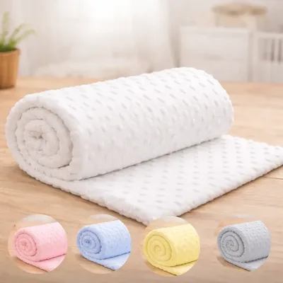 Manta Bebê Pipoquinha Plush Luxo Menino Menina 1 Metro