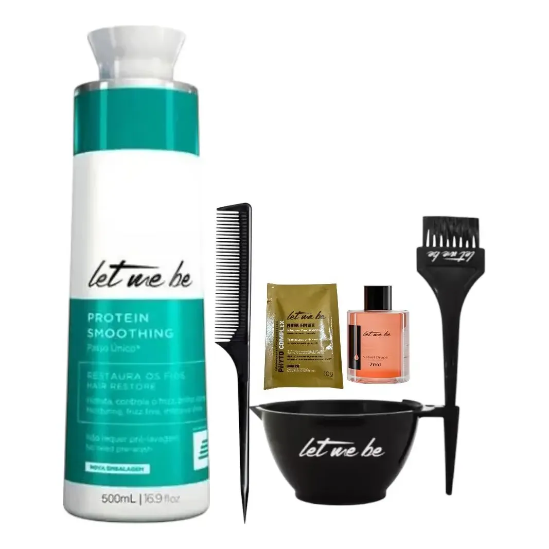 Let Me Be Progressiva Passo Único 500ml Kit Aplicação E Pente Óleo Sache