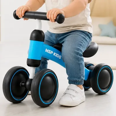 Bicicleta De Equilibrio Infantil 4 Rodas Msp Kids
