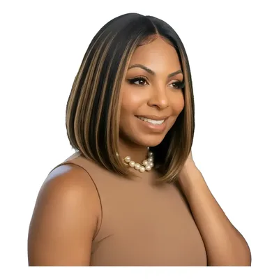 Peruca De Cabelo Orgânico Lace Curta Lisa Wigcap Long Bob