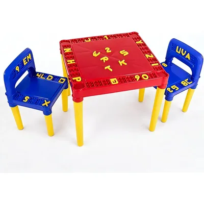 Mesinha Educativa De Atividades Infantil 2 Cadeira Didático