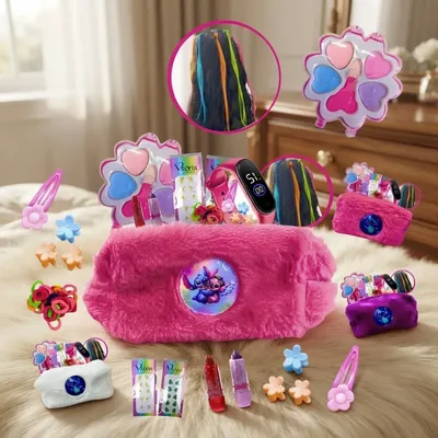 Kit Infantil Criança De Maquiagem Com Nessaire Make Stich
