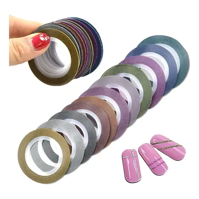 10 Fitilhos Decoração Fita Unhas Decoradas Encapsulada Fino