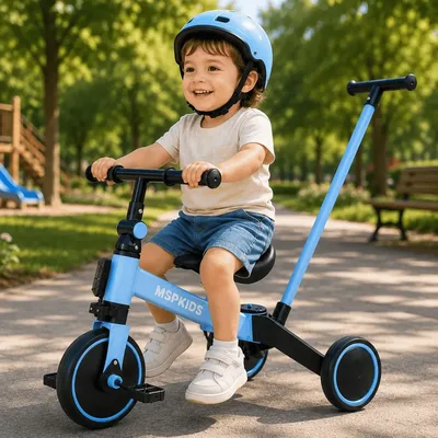 Bicicleta Triciclo Andador Equilíbrio 4 Em 1 Infantil