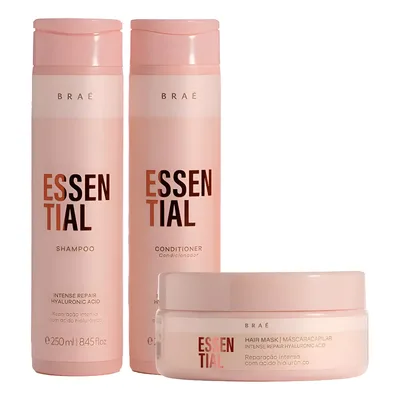 Braé Essential Kit Shampoo250ml+cond250ml+máscara200g