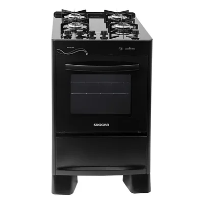 Fogão De Piso 4 Bocas Mesa Vidro Neo Glass Suggar Bivolt