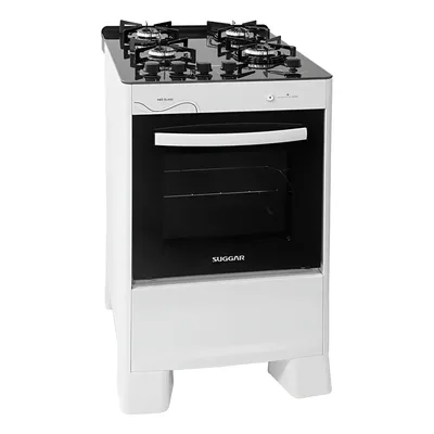 Fogão De Piso 4 Bocas Mesa Vidro Neo Glass Suggar Bivolt