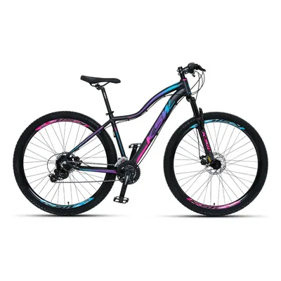 Bicicleta Mwza Aro 29 Ksw Alumínio 24 Vel Freio A Disco Mec Cor Preto/Rosa Tamanho do quadro 17