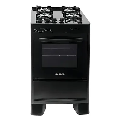 Fogão Neo Glass Fgvng410pt Com 4 Bocas Piso Suggar Cor Preto