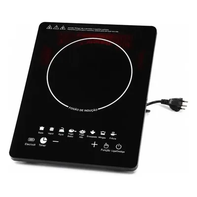 Cooktop De Indução Com Touch Digital 1200w De Vitrocerâmica