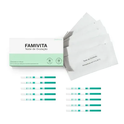 Teste De Fertilidade Famivita - 10 Tiras De Lh