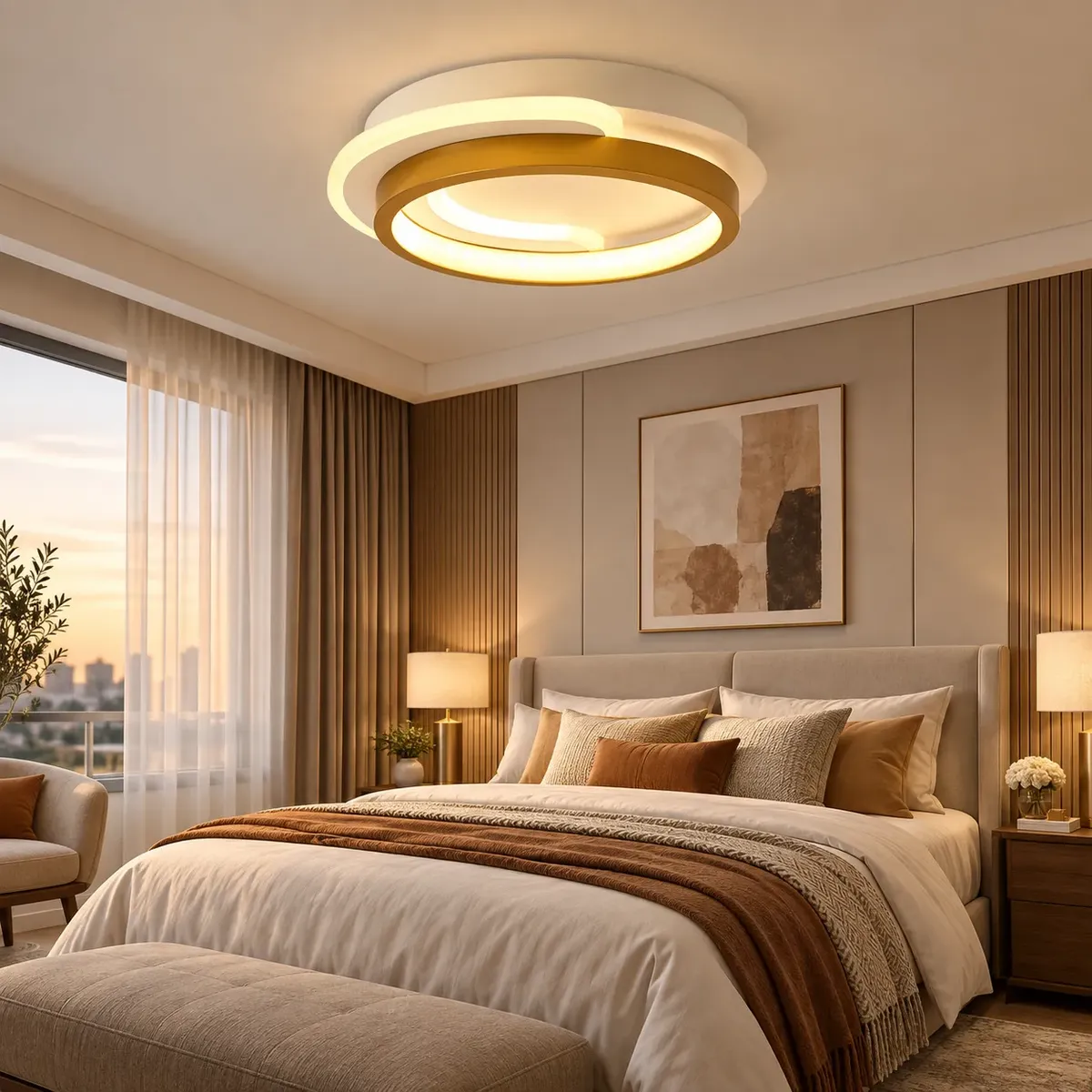 Luminária Lustre Teto Pendente Led Moderna Redondo 110v/220v