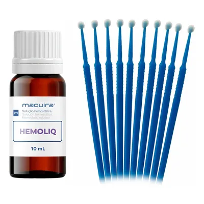 Kit Hemoliq + Aplicadores - Estanca Sangue Para Manicures