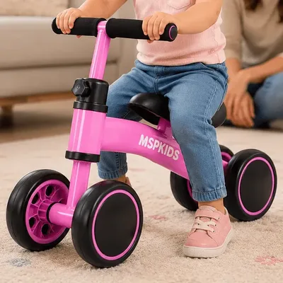 Bicicleta De Equilíbrio 4 Rodas Bebê Sem Pedal Infantil