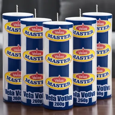 Vela 7 Dias Votiva Branca 260g Kit 10 Velas Parafina Pura Branco Lisa Não Tem