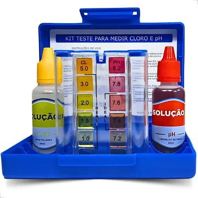 Kit Teste Ph E Cloro Para Medir Qualidade Da Agua E Piscinas