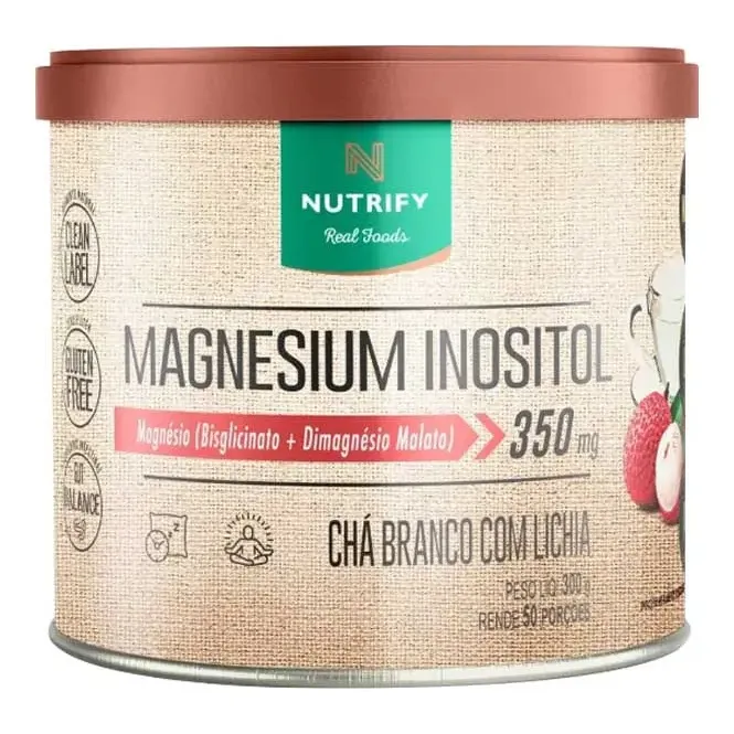 Magnesium Inositol Chá Branco com Lichia 300g Nutrify