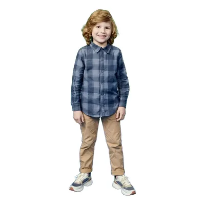 Conjunto Infantil Meia Estação Camisa E Calça Jeans Lucboo